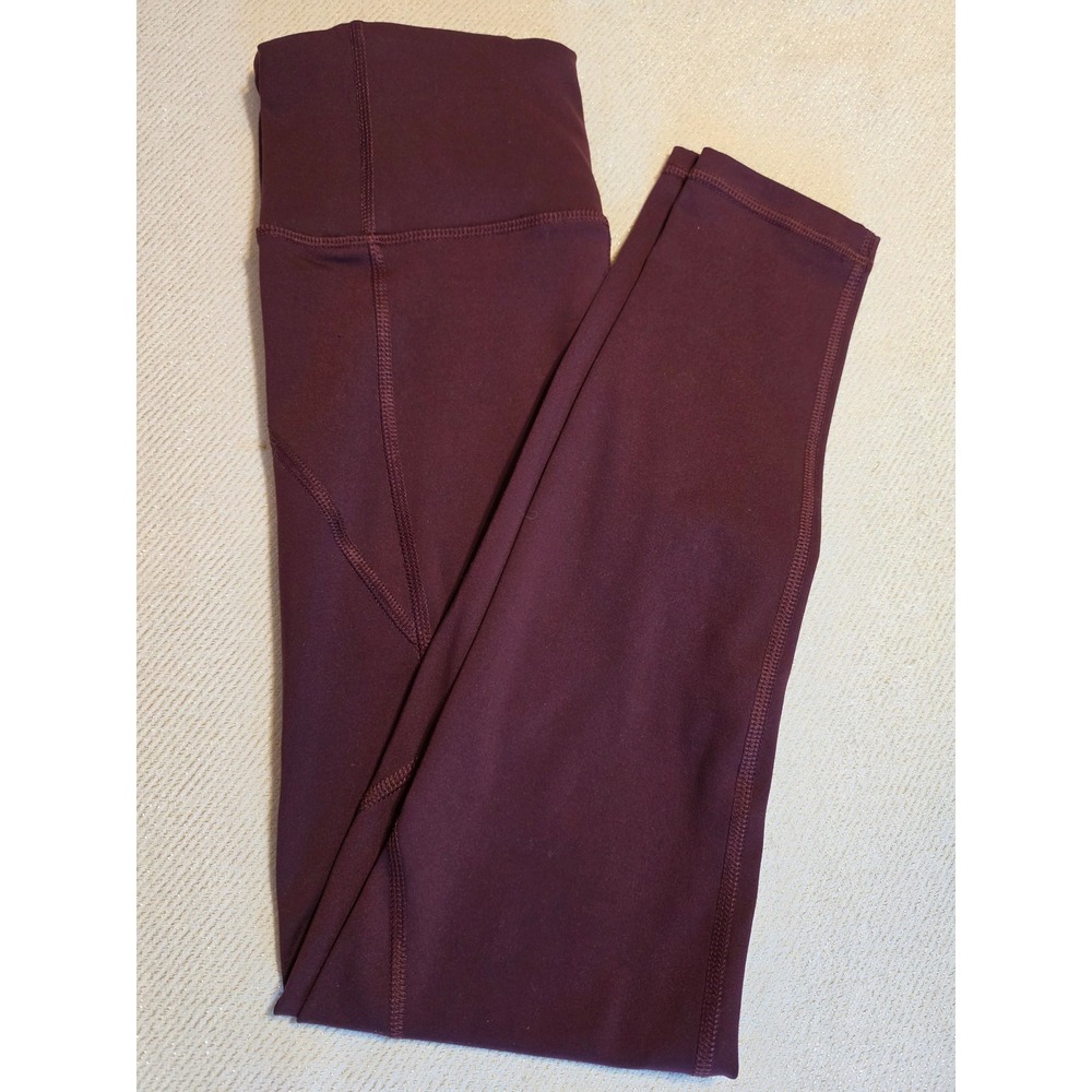 American Eagle Womens High Waisted Leggings Burgundy Maroon Athletic Pants S